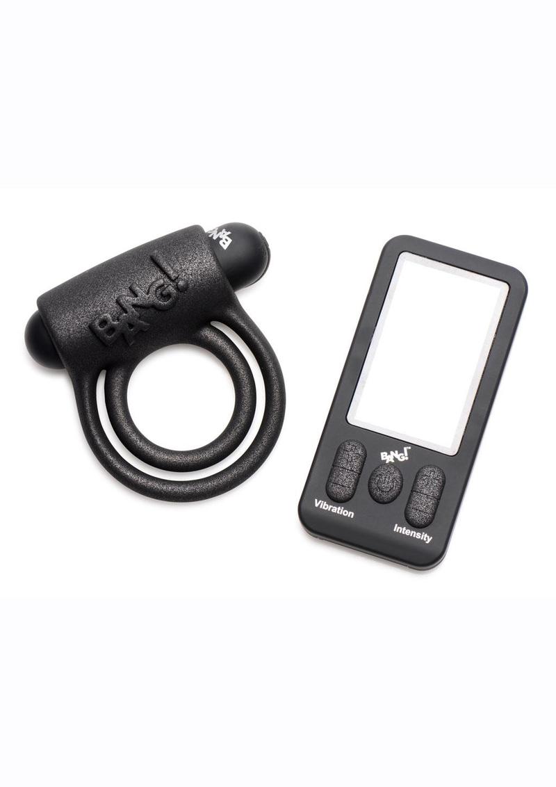 Bang 25x Silicone Cock Ring with Remote Control - Black