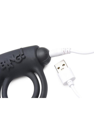 Bang! Silicone Rechargeable Cock Ring and Bullet with Remote Control