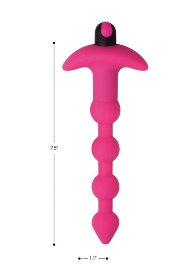 Bang! Vibrating Silicone Rechargeable Anal Beads with Remote Control