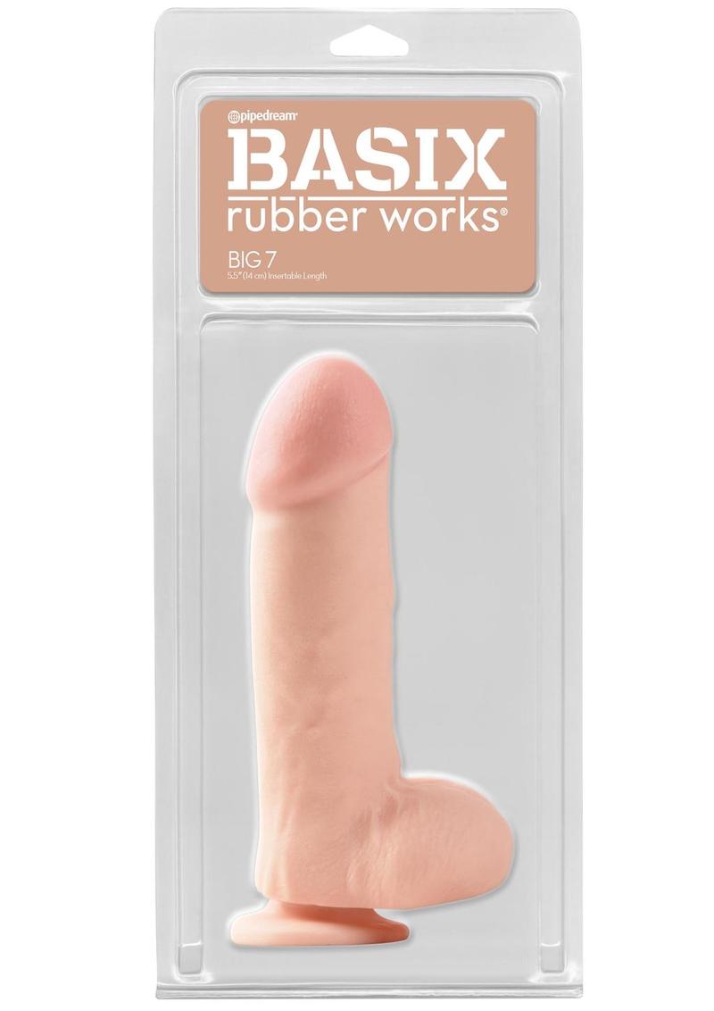 Basix Big 7 with Suction Cup - Vanilla - 7in