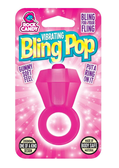 Bling Pop Vibrating Cock Ring - Pink