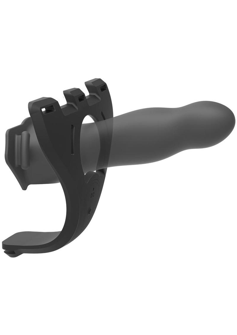 Body Extensions Be Aroused Silicone Strap-On Rechargeable Vibrating Harness with Slim Dildo and Remote