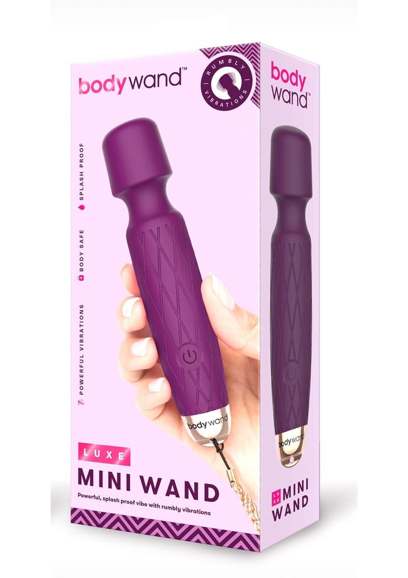 Bodywand Luxe Mini Wand Rechargeable Silicone Wand Massager - Purple