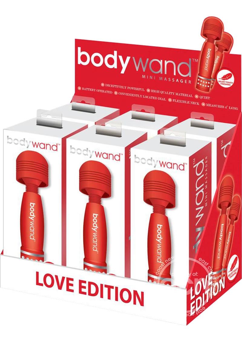 Bodywand Mini Wand Massager Love Edition Counter - Red - 6 Per Display/Display