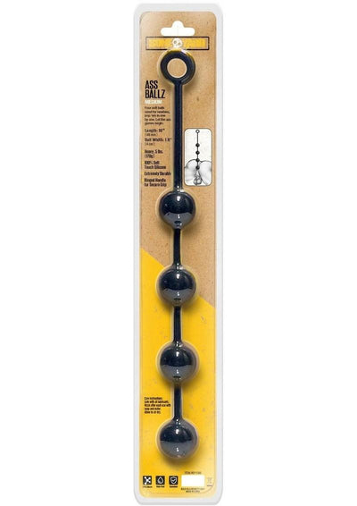 Boneyard Ass Ballz Silicone Anal Beads - Black - Medium