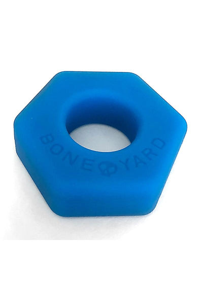 Boneyard Bust A Nut 2x Stretch Silicone Cock Ring Ball Stretcher - Blue