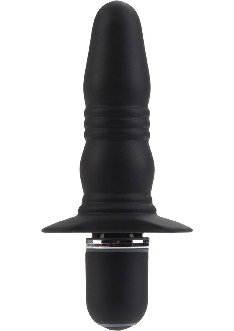 Booty Call Booty Buzz Silicone Vibrating Butt Plug - Black