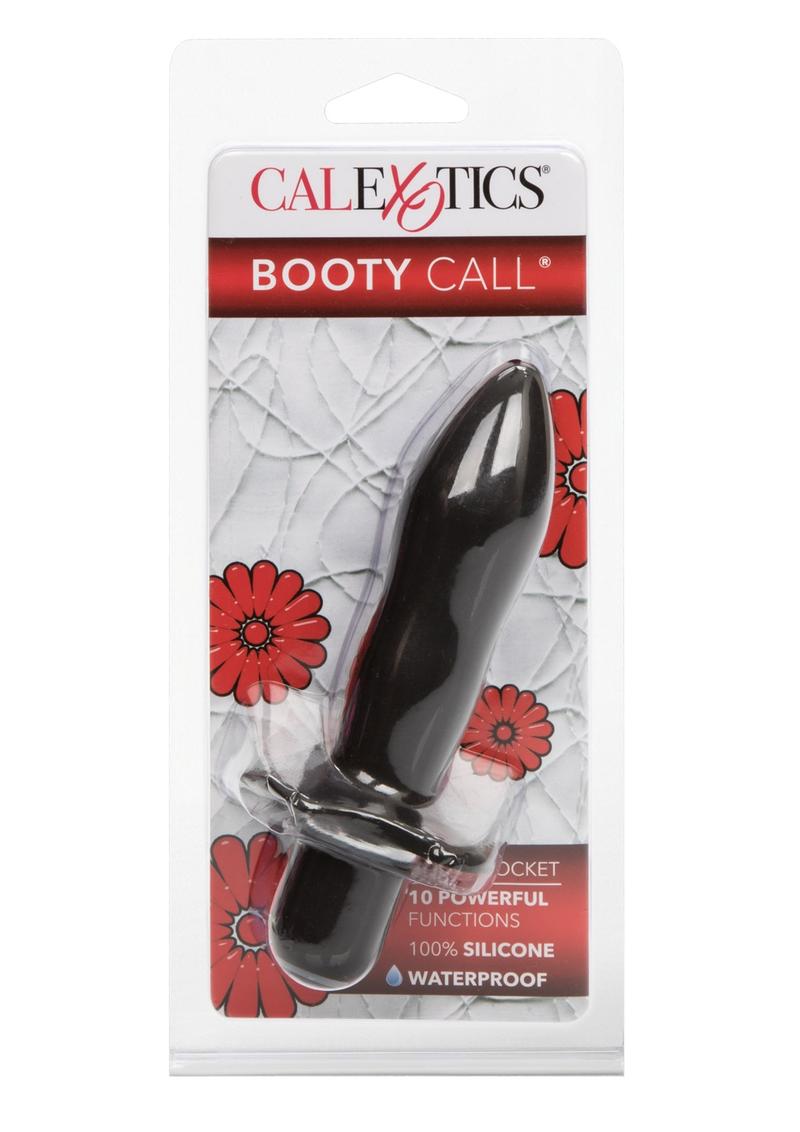 Booty Call Booty Rocket Silicone Vibrating Butt Plug - Black