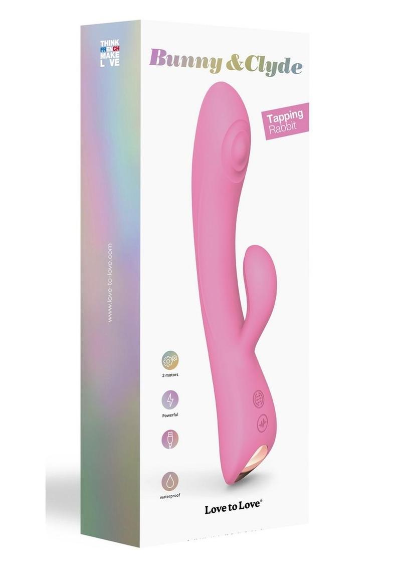 Bunny and Clyde Rechargeable Silicone Rabbit Vibrator - Pink/Pink Passion