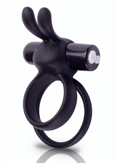 Charged Ohare XL Silicone USB Rechargeable Wearable Rabbit Vibrating Cock Ring - Black (Individual - Black - XLarge