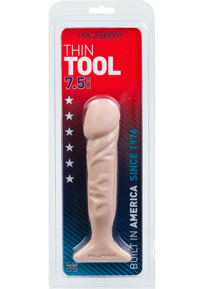 Classic Thin Tool Dildo - Vanilla - 7.5in