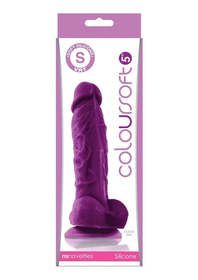 Coloursoft Silicone Dildo - Purple - 5in