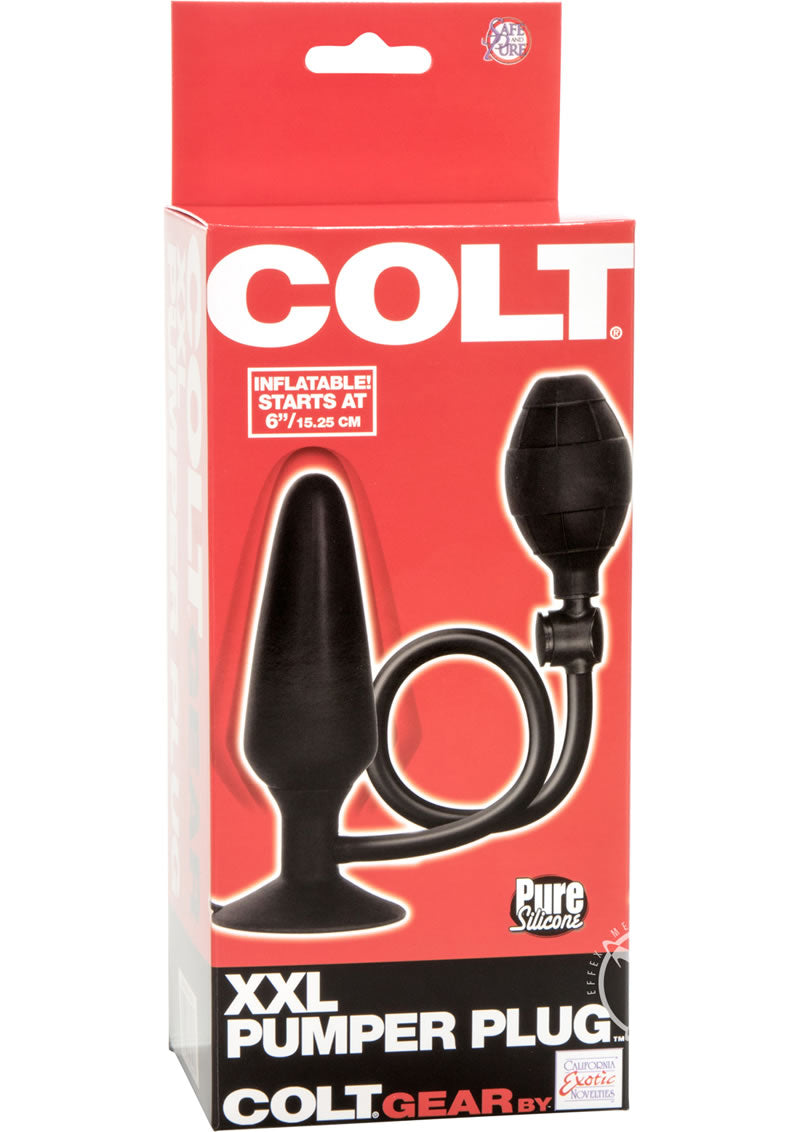 Colt Silicone XXL Pumper Plug Butt Plug - Black