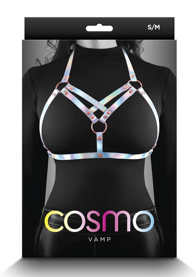 Cosmo Harness Vamp Chest Harness - Multicolor/Rainbow - Medium/Small