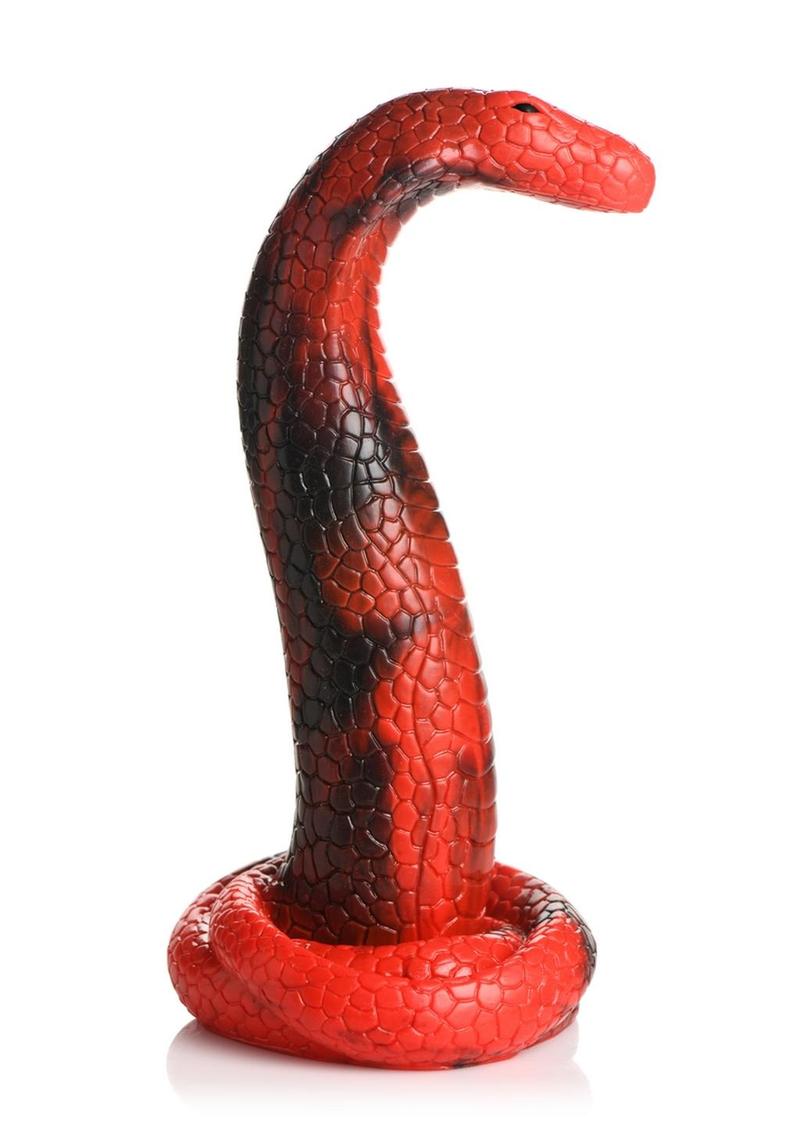 Creature Cocks King Cobra Silicone Dildo - Black/Red