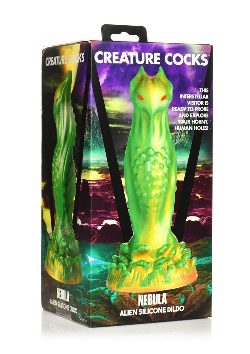 Creature Cocks Nebula Alien Silicone Dildo - Gold/Green/Red