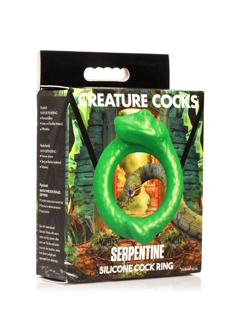 Creature Cocks Serpentine Silicone Cock Ring - Green