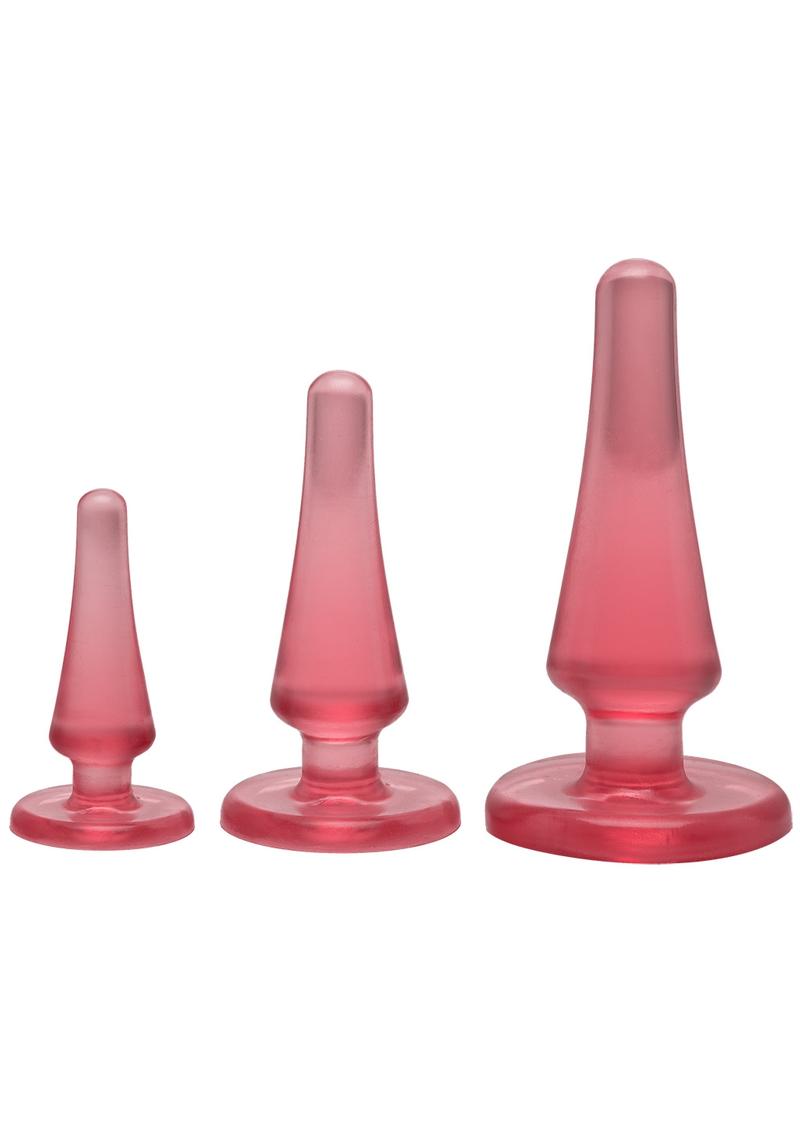 Crystal Jellies Anal Initiation - Pink - 3 Piece Kit