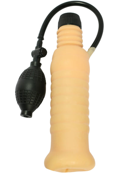 Deluxe Ejaculator Masturbator with Bulb - Vanilla