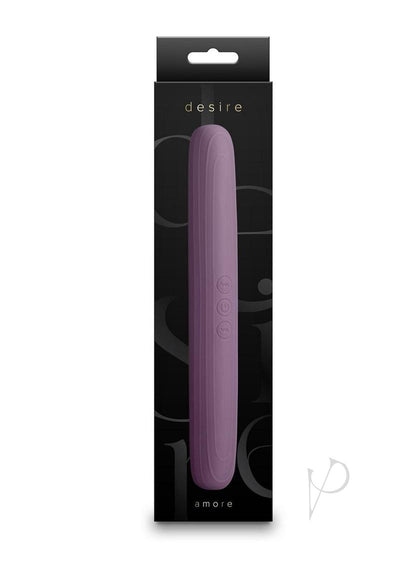 Desire Amore Rechargeable Silicone Dual End Vibrator - Purple