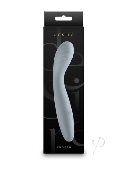 Desire Sonata Rechargeable Silicone G-Spot Vibrator - Gray/Grey