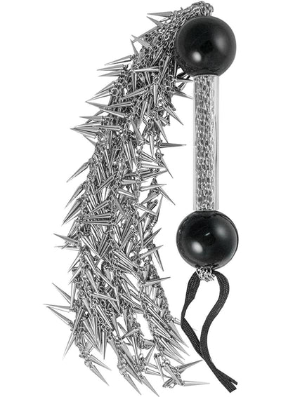 Dominant Submissive Collection Spike Chaine Whip - Metal/Silver