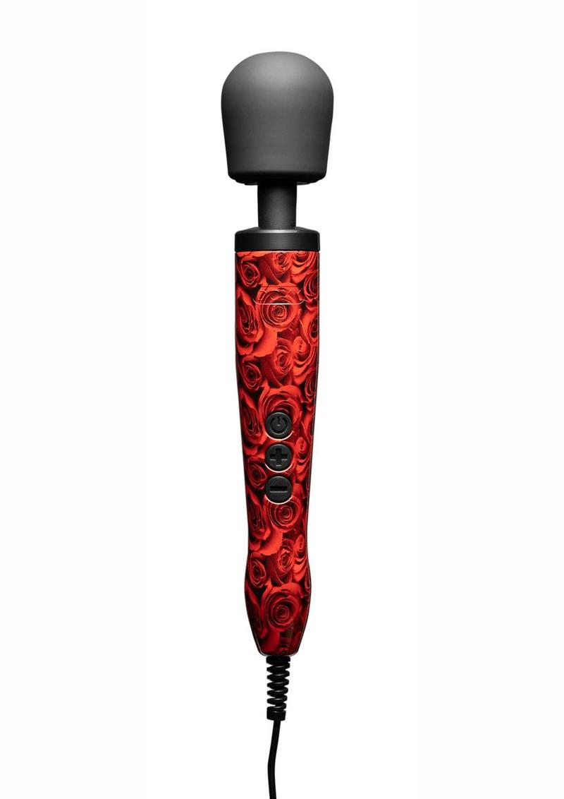 Doxy Original Wand Plug-In Body Massager - Black/Red/Rose Pattern