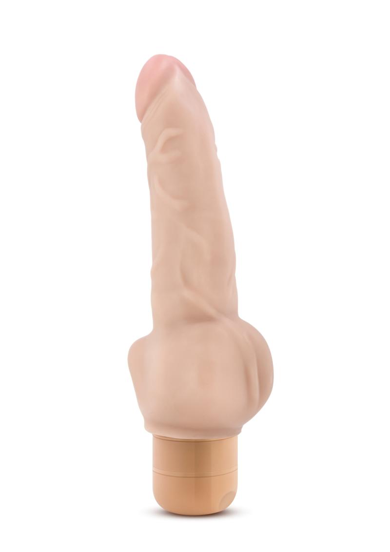 Dr. Skin Cock Vibe 12 Vibrating Dildo - Vanilla - 8in