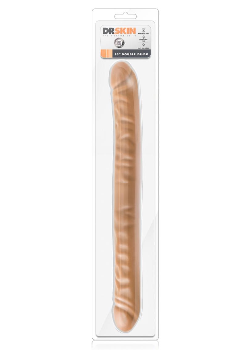 Dr. Skin Double Dildo - Brown/Mocha - 18in