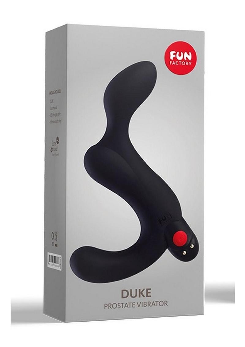 Duke Silicone Vibrating Prostate Anal Plug - Black