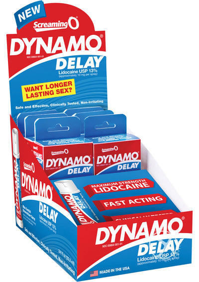 Dynamo Delay Spray 6 Packs Per Pop - Display