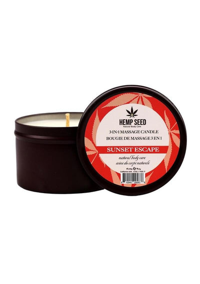 Earthly Body Hemp Seed 3 In 1 Massage Candle - Sunset Escape