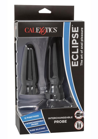 Eclipse Interchangeable Rechargeable Silicone Probe - Black