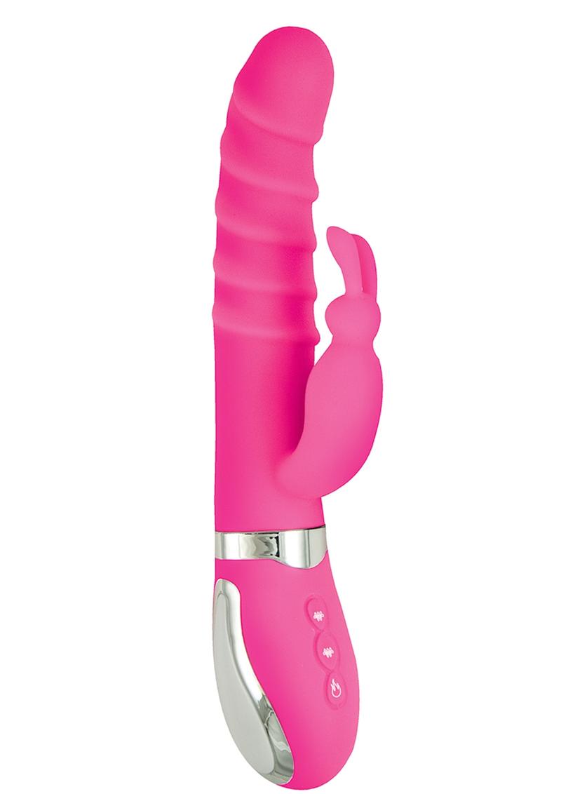 Energize Heat Up Bunny 1 Rechargeable Silicone Warming Vibrator - Pink