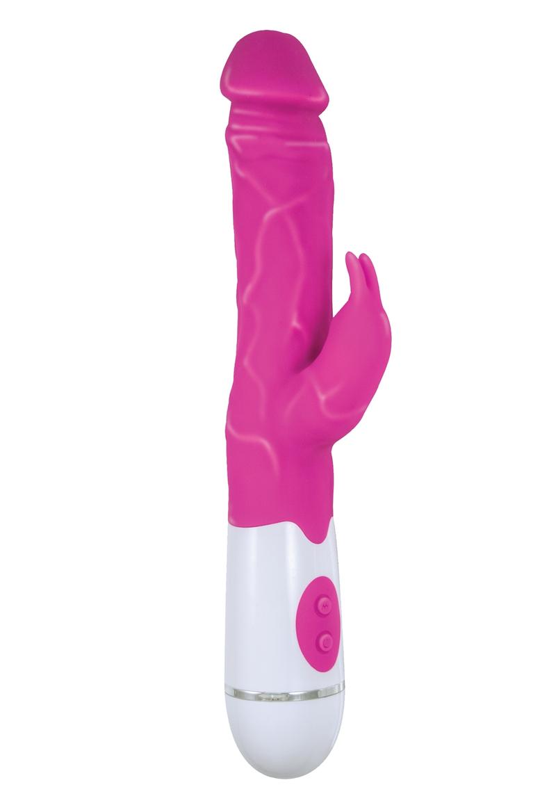 Energize Her Bunny Rabbit Massager Dual Motors Silicone Vibrator - Pink