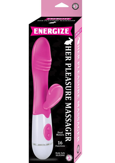 Energize Her Pleasure Rabbit Massager Dual Motors Silicone Vibrator - Pink