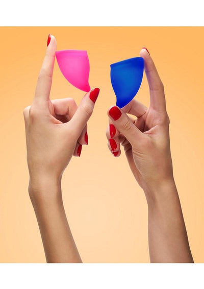 Explore Kit Silicone Menstrual Cup Set - A/B - Pink/Ultramarine