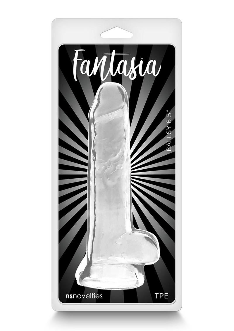 Fantasia Ballsy Dildo - Clear - 6.5in