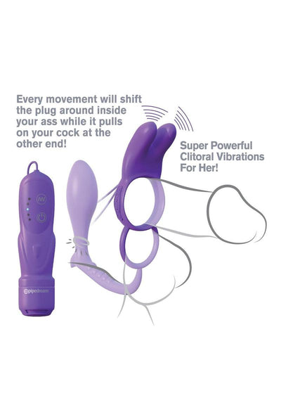 Fantasy C-Ringz Ass-Gasm Silicone Vibrating Rabbit and Cock Ring