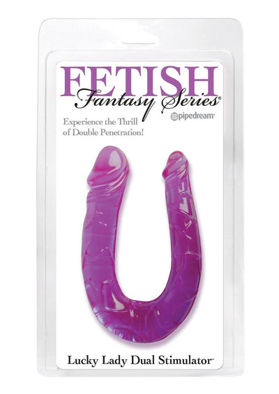 Fetish Fantasy Series Lucky Lady Dual Stimulator Dildo - Purple - 12in