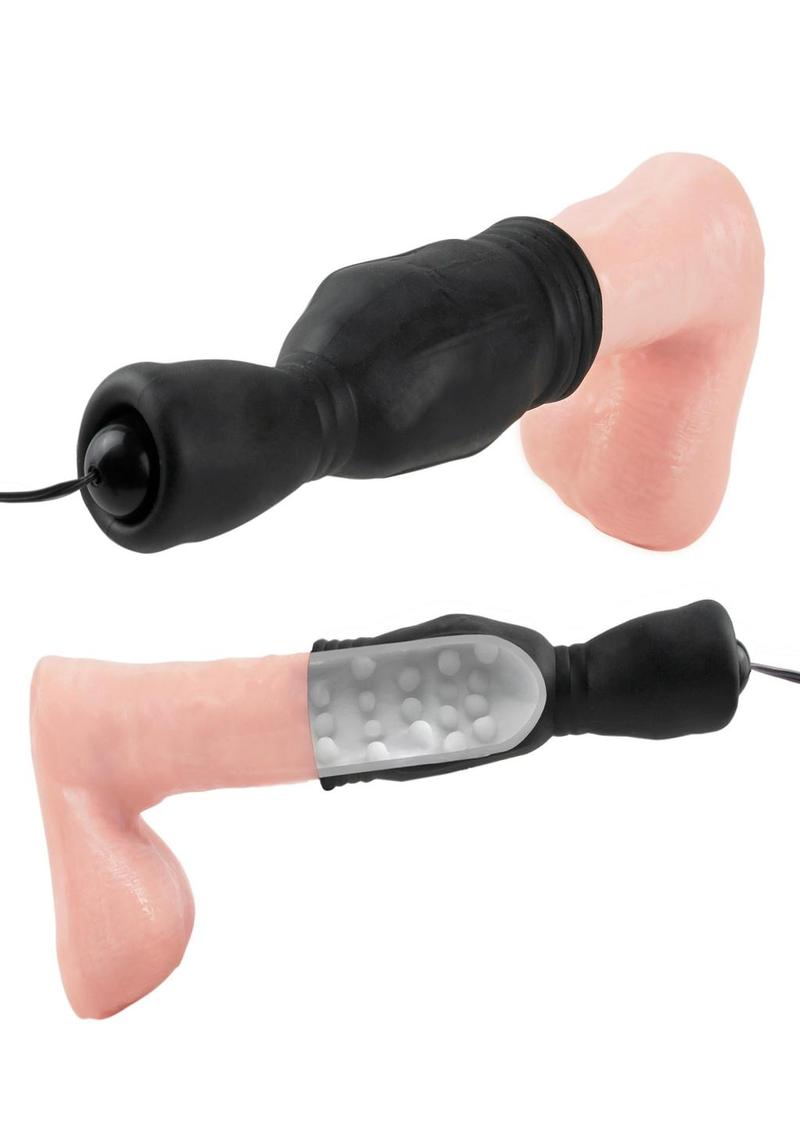 Fetish Fantasy Series Vibrating Head Teazer Sleeve with Bullet and Remote Control