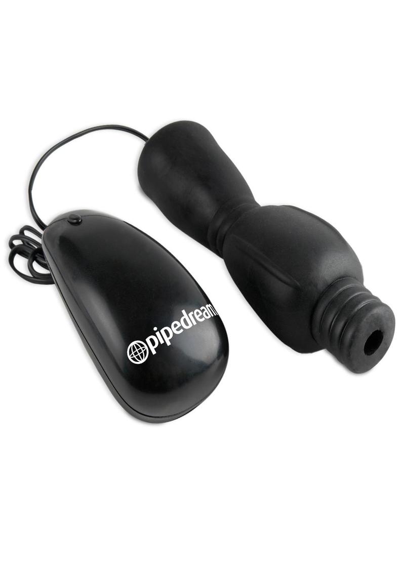 Fetish Fantasy Series Vibrating Head Teazer Sleeve with Bullet and Remote Control - Black