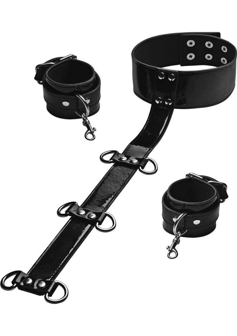 Frisky Bound Around Neck to Wrist Restraints - Black