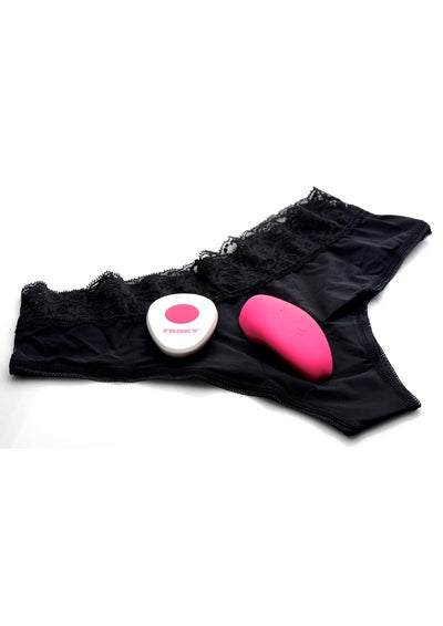 Frisky Playful Panties 10x Panty Vibe with Remote Control - Black/Purple - One Size