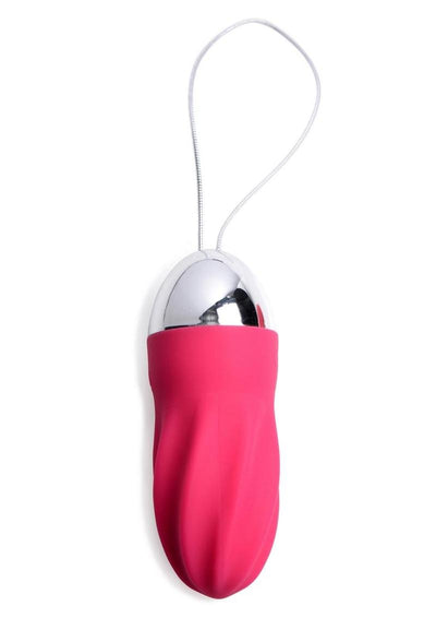 Frisky Raspberry Twirl 36x Swirled Silicone Rechargeable Vibrating Remote Control Egg