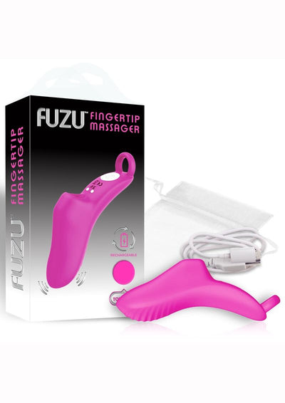 Fuzu Rechargeable Silicone Finger Massager - Pink