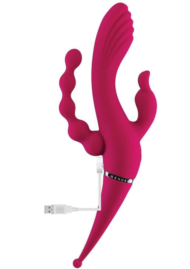 Gender X Four By Four Rechargeable Silicone Quadruple Stimulating Vibrator