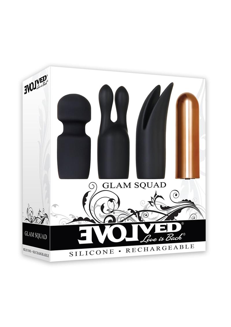 Glam Squad Rechargeable Bullet and 3 Silicone Sleeves Kit - Black/Copper