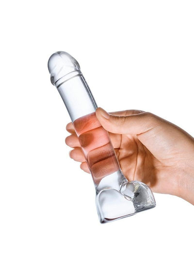 Glas Realistic Curved Glass G-Spot Dildo