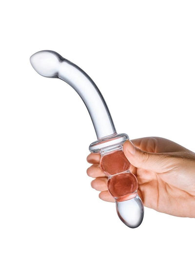 Glas Ribbed G-Spot Glass Dildo